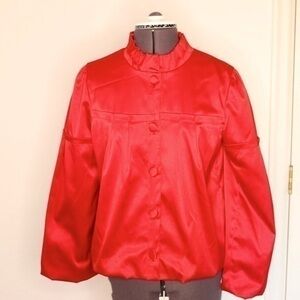 Apostrophe jacket small red jacket shiny